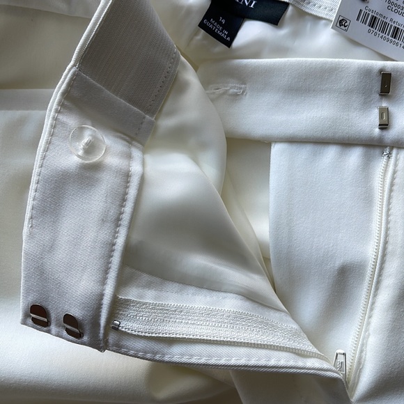Alfani Straight leg off white pants-14 - Picture 3 of 16